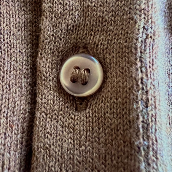 Knit polo by Paul James UK (caramel color) - Picture 8 of 13